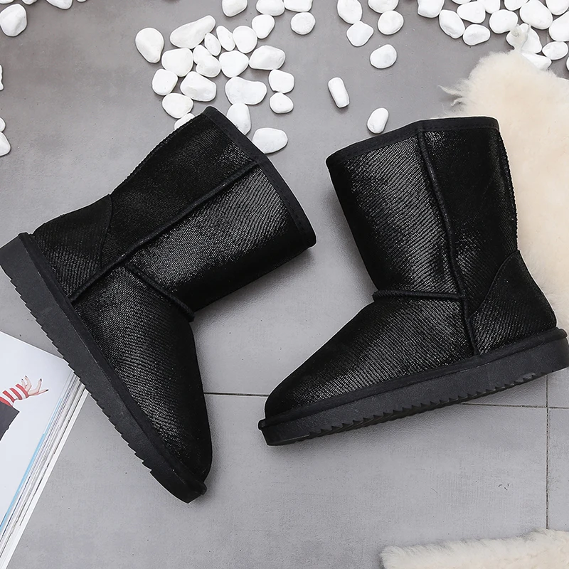 High Quality Australia Classic Lady Shoes Winter Waterproof 100% Genuine Cow Leather Women Snow Boots