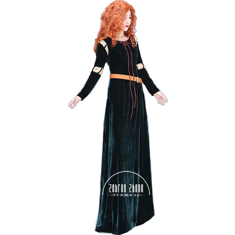 

Custom Made Merida Princess Cosplay Costume Dress For Halloween Party For Adult Women Costumes