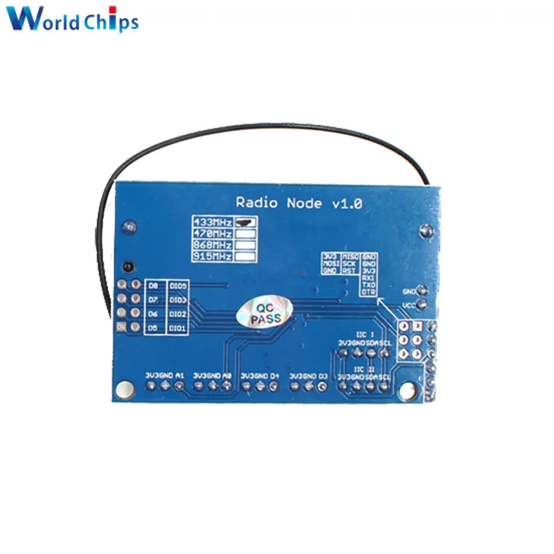 433MHz/868MHz/915MHz LoRa Radio Node V1.0 V2.0 2.4G Wireless Module RFM95 RFM98 SX1276 SX1278 for Arduino ATmega328P 3.7-12V