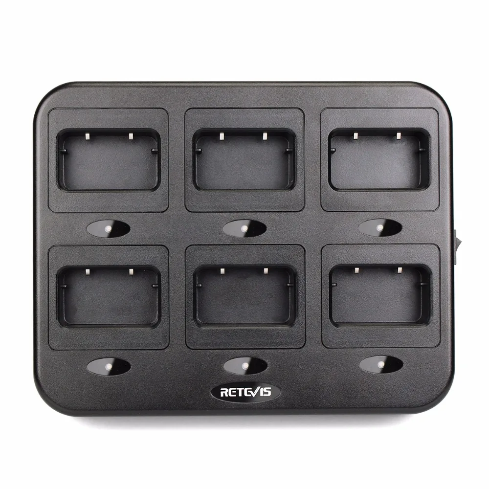 Retevis RTC21 a Sei Vie Charger/Caricabatteria per Retevis RT21/RT24/H777S/RT24V/RT28/RT53 Per Hotel/Ristorante Walkie Talkie
