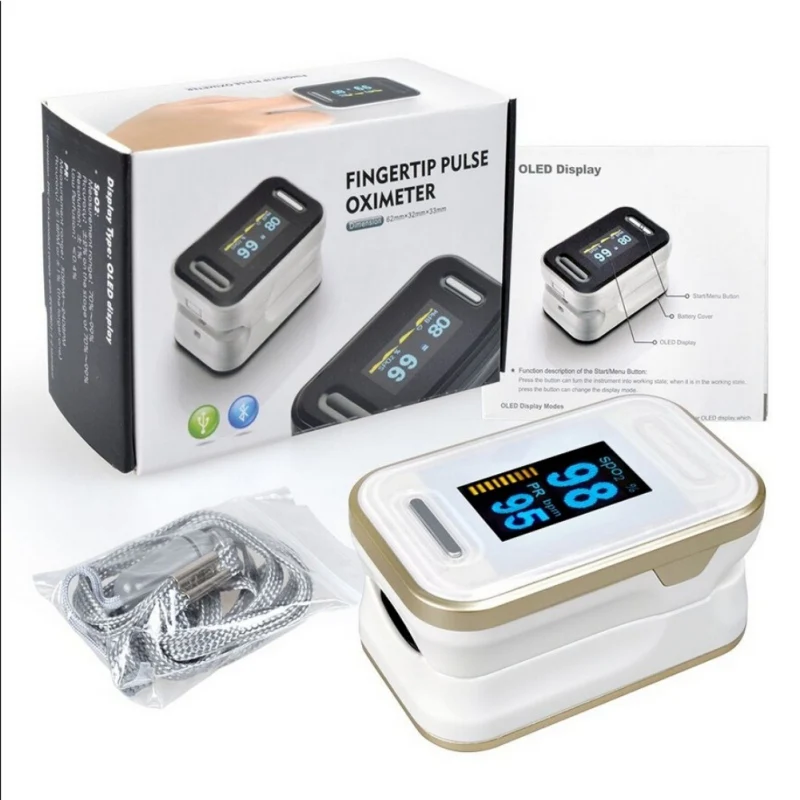 10pcs Wholesale Fingertip Pulse Oximeter PR Medical Blood Oxygen Saturation Meter SPO2 Pulse Rate Monitor with retail box&bag