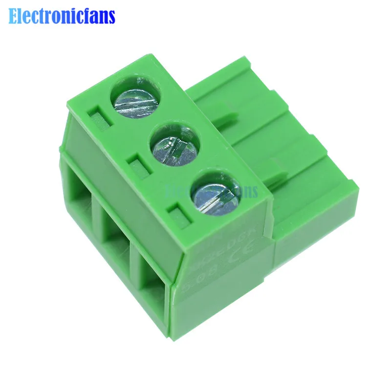 10Pcs KF2EDGK KF-3P 3PIN Right Angle Plug-in Terminal Contor 5.08 MM PITCH