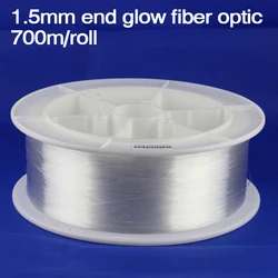 Cabo de fibra óptica pmma 700mm, cabo de plástico para decoração de iluminação de teto com 1.5m por rolo