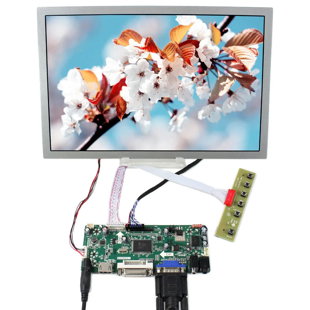 

HD MI DVI VGA LCD Controller Board With 12.1" AA121TD02 1280x800 LCD Screen