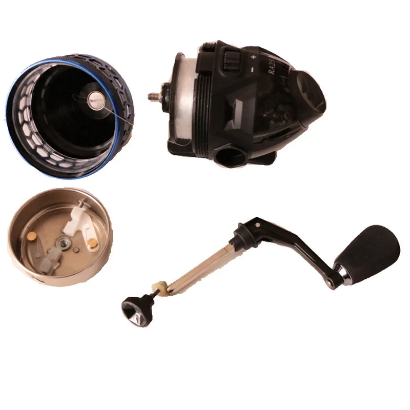 Fishing Reel 1+1BB Closed Metal Wheel RA 25 Outdoor Lure Hunting  Slingshot Shooting  with 0.28 Nylon Line 120m