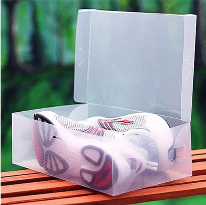 10pcs children/women/men shoes boxes from home Storage Boxes&Bins transparent plastic shoes box high heels/flat shoes