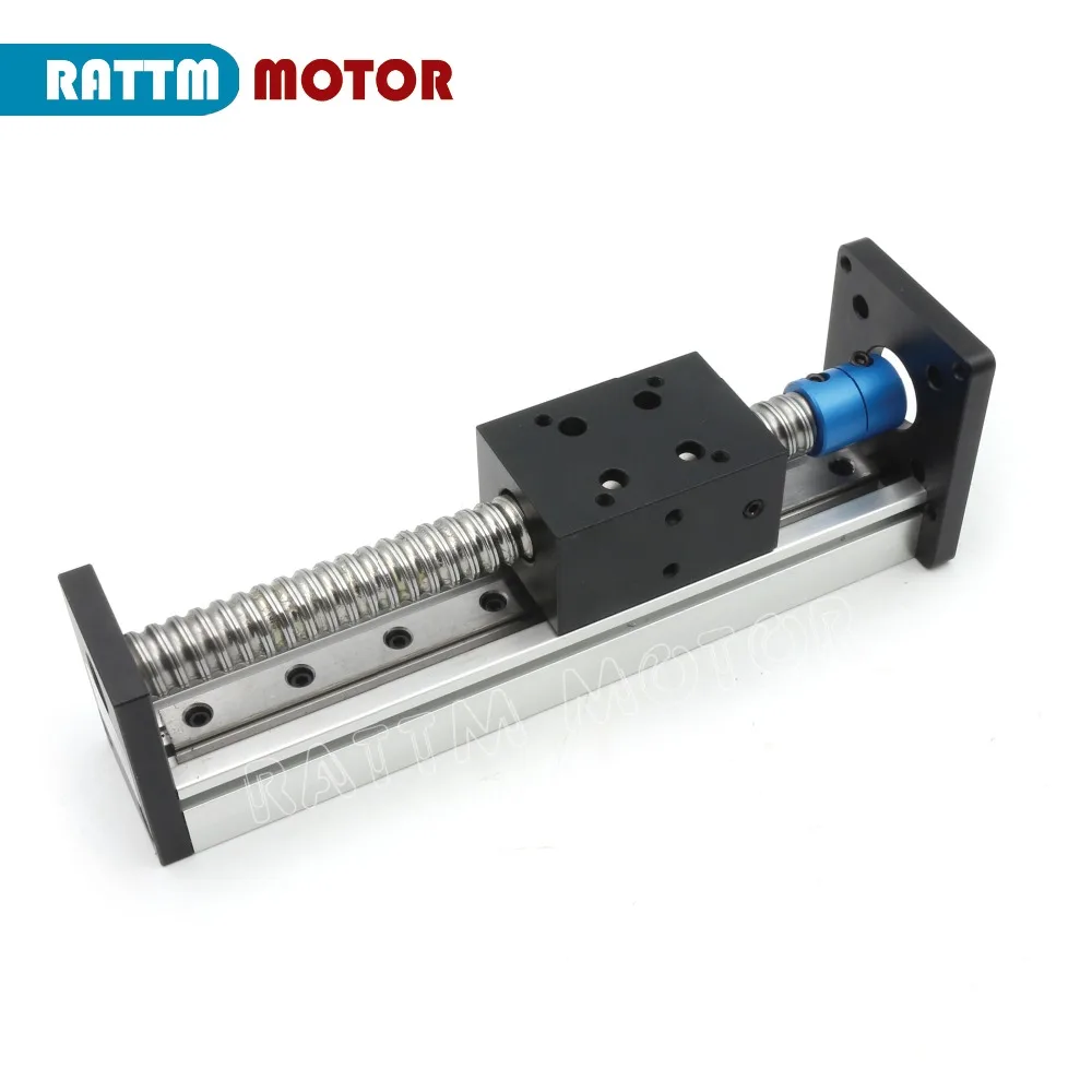 CBX1605 Ballscrew Linear Stage Actuator 100/200/300/400/500/600mm & Square Linear rail + Nema23 Stepper Motor for CNC XYZ Axis