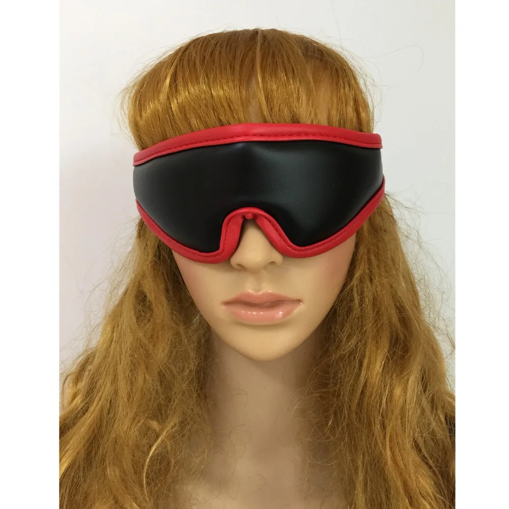 

SM Erotic PU Leather Padded Mask Cover Sleeping Blindfold Sex Eye Mask Blindfold Fetish Bdsm Party Women Masquerade Eye Masks