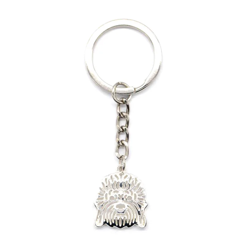 Female Cutout Alloy Charm Key Chains Women Dandie Dinmont Terrier Dog Key Chains