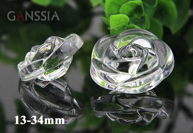 20pcs/lot Size:13-34mm Exquisite Fashion Crystal Rose Buttons Clear Decoration Clothing Accessories (SS-944)