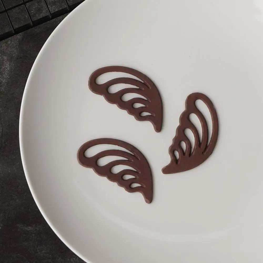 Wings Shape Silicone Mold Cake Decorating Lovely Hollow Out Wing Chocolate Transfer Sheet Mould Baking Stencil Chablon