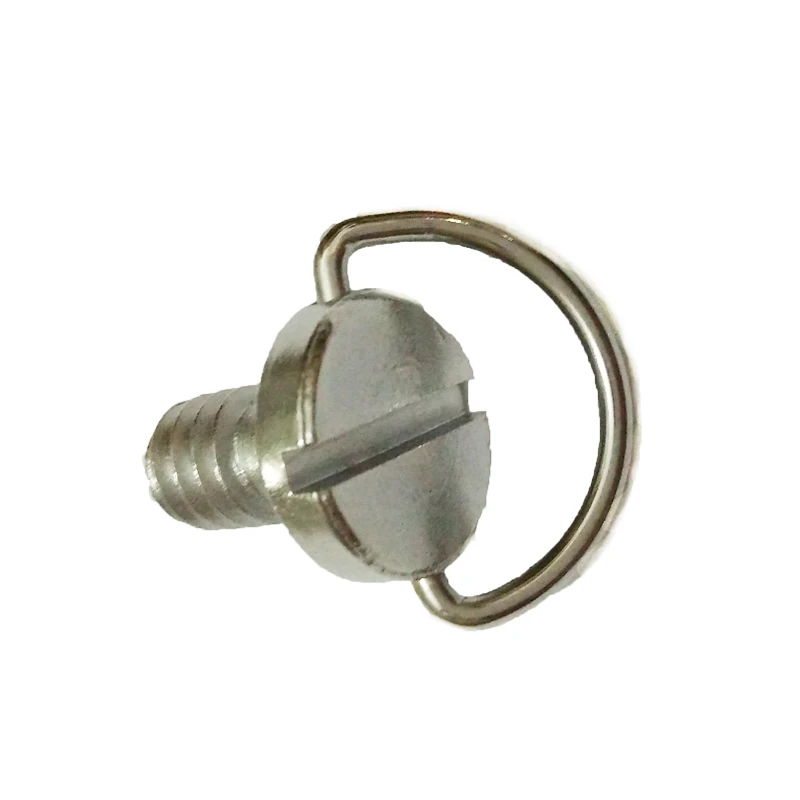 Vis à anneau en D de 1/4 pouces pour trépied d'appareil photo DSLR, plaque à dégagement rapide