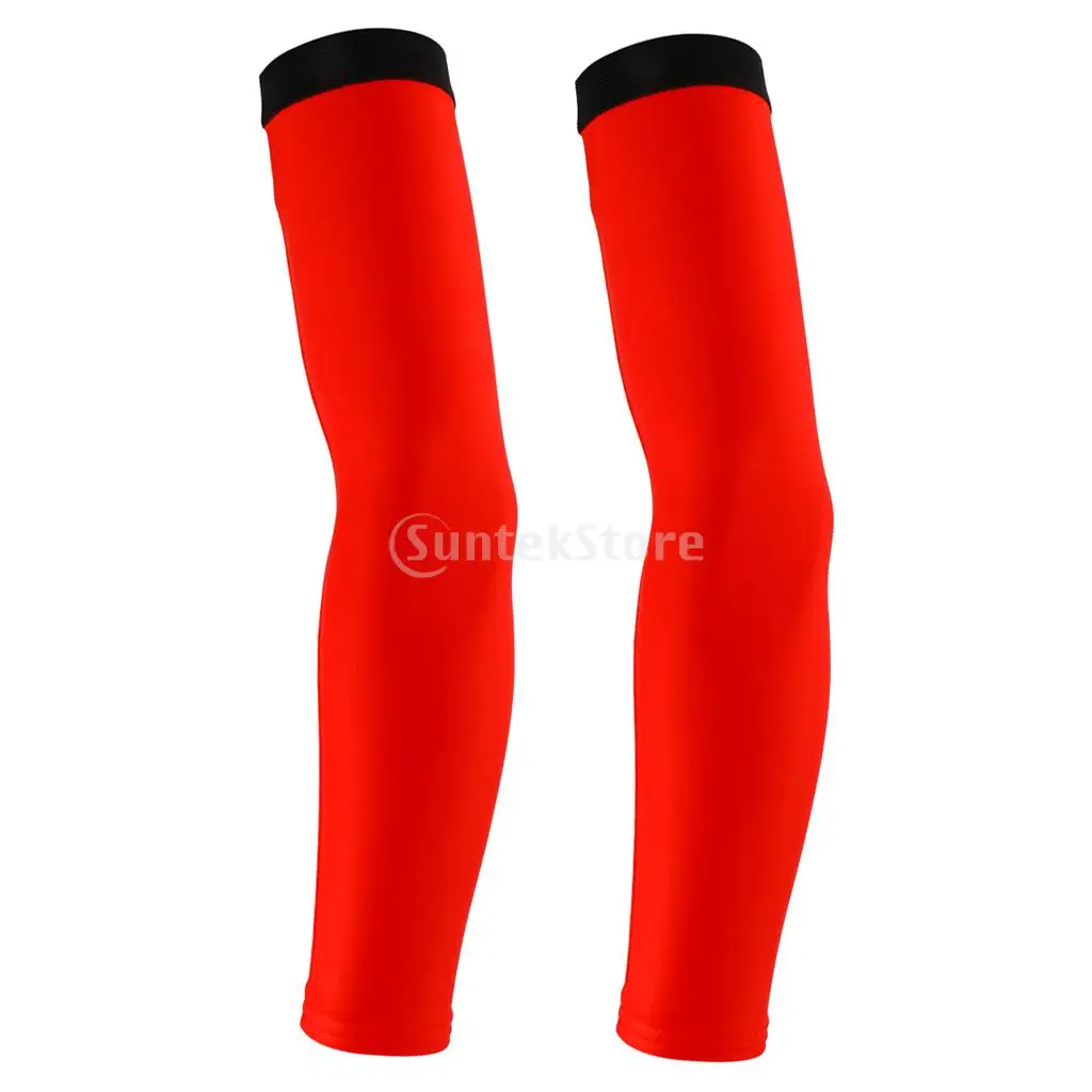 Bike Cycling Golf Arm Sleeves Sun UV Protection Bicycle Arm Warmer Red Elbow Pad Fitness Armguards Sports Cycling Arm Warmers