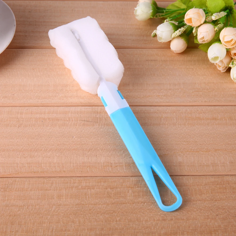แปรงฟองน้ำ Long Handle Easy แปรงฟองน้ำทำความสะอาดแปรงทำความสะอาดขวดแก้วคัพ Scrubber ซักผ้าทำความสะอาดห้องครัวเครื่องมือ