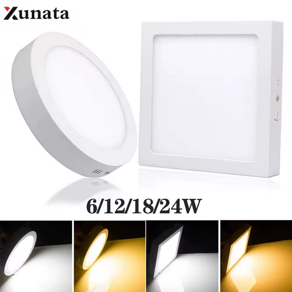 כיכר/עגול 3CM דק במיוחד LED תקרת אור IP65 עמיד למים LED פנל מנורת מודרני זרקור בית אמבטיה תאורת 6W 12W 24W