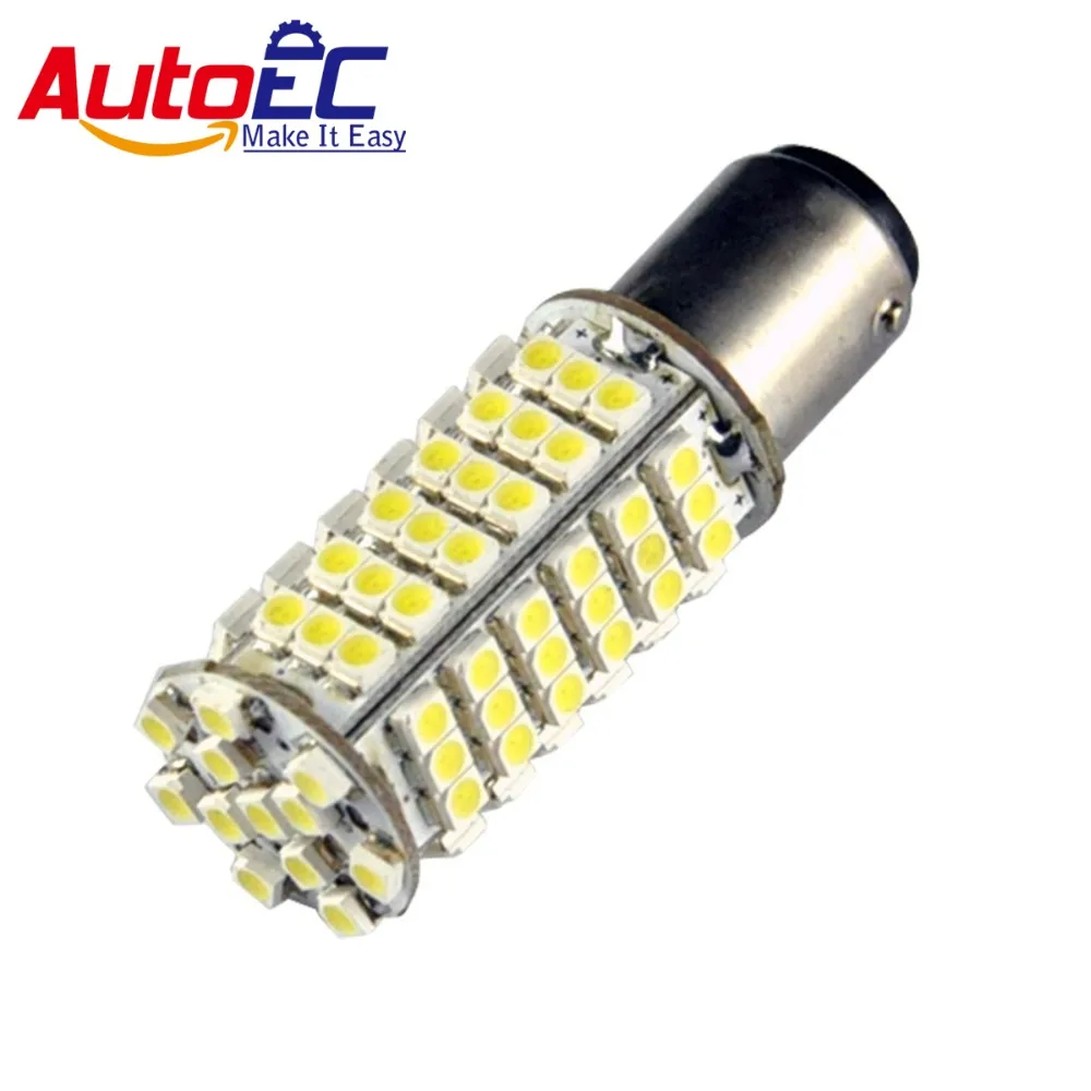 AutoEC 100* 1157 BAY15D 102smd 3528 10W car auto led Brake stop tail light lamp bulb white #LF38-1