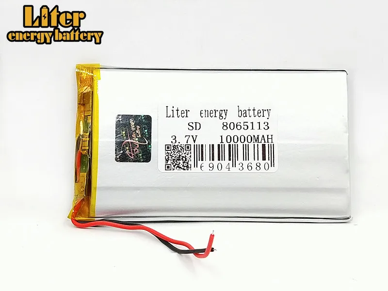 NEW 8565113 DIY Real 10000mAh Li-ion 3.7V Rechargeable Battery Lithium Polymer With PCM Backup Power Digital Products Tablet