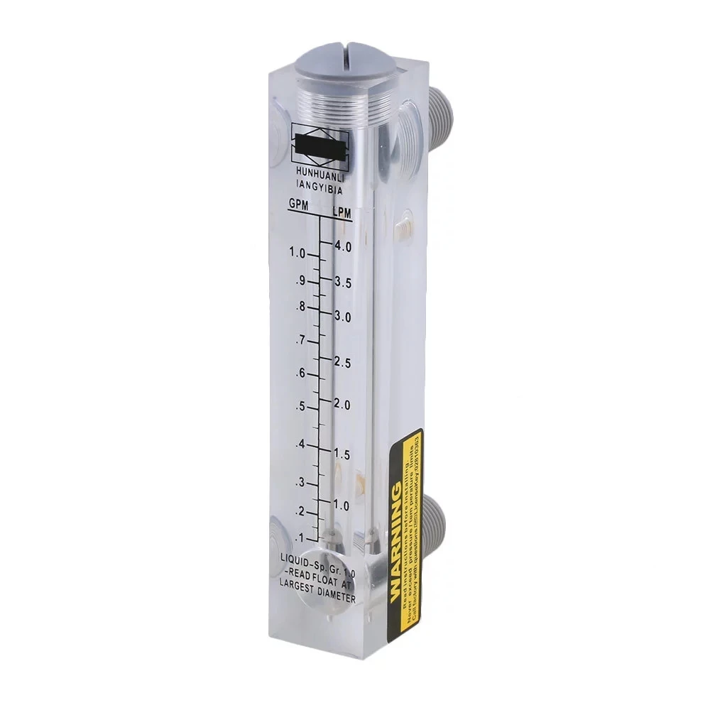 0.2-1GPM/1-4LPM LZM-15 Water Flow Meter Panel Flowmeter 17cm Length