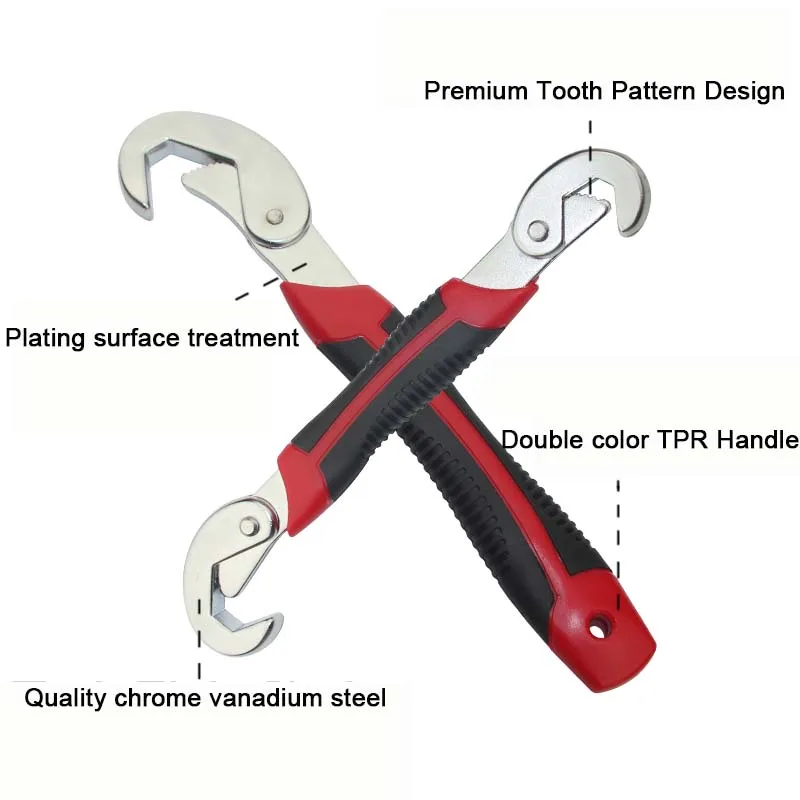 High Quality Universal Socket Adjustable wrench Open end wrench 2 PCS snap n grip tool Spanner F14