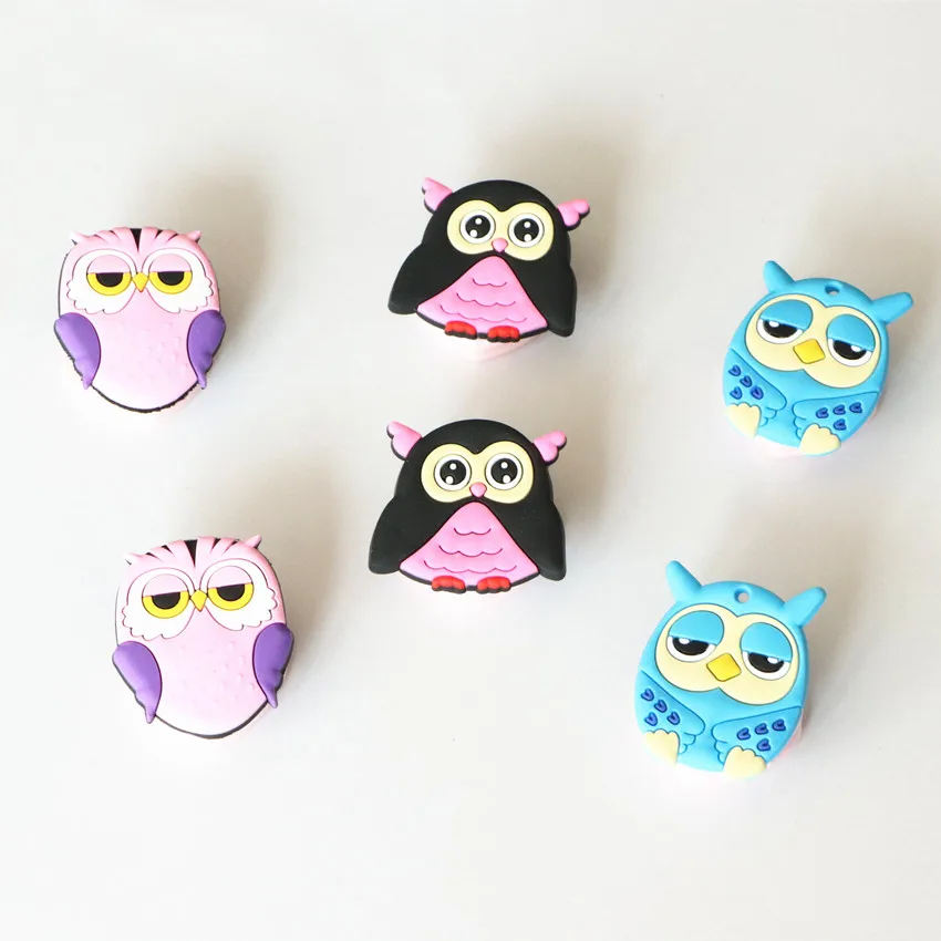 Free Shipping 2pc Cute Owl plastic paper clip stationery spring clip binder clip office supplies