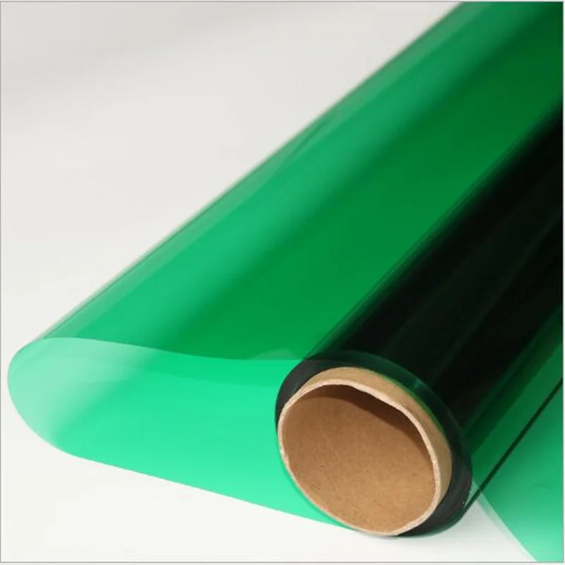 HOHOFILM 1.52x30m Green Decorative Window Film House Window glass sticker Glass color film transparent two-wAY FILM Window Tint