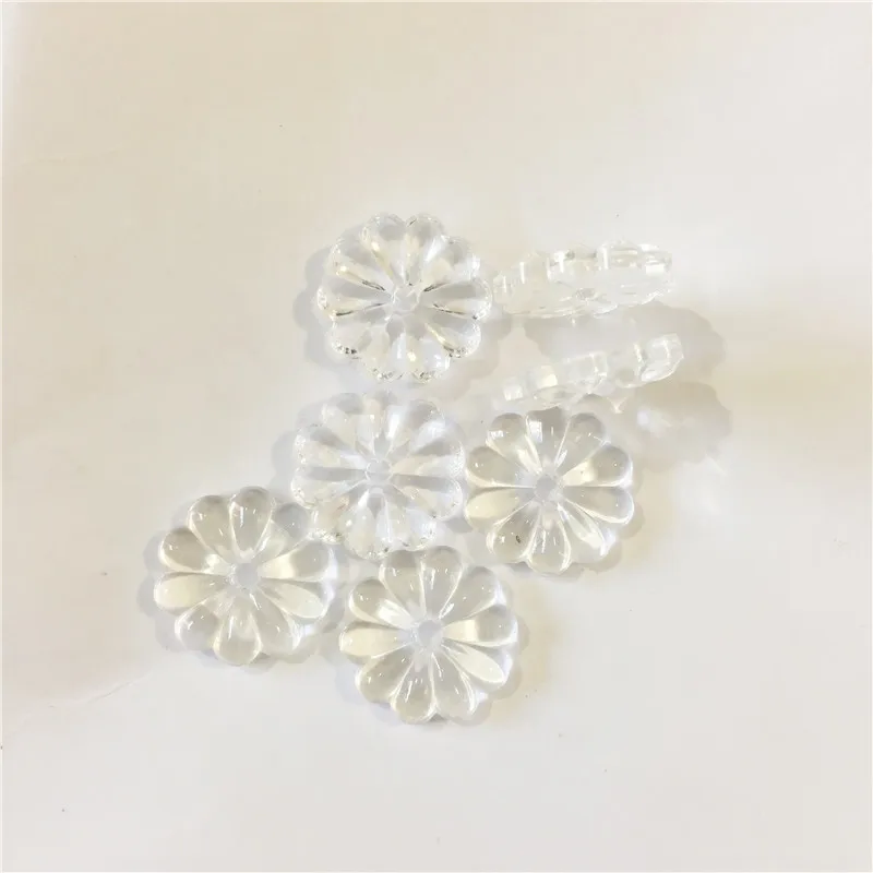 2000pcs/Lot 20mm Transparent Color Glass Rosette Flower Beads Crystal Curtain Beads Glass Chandelier Beads