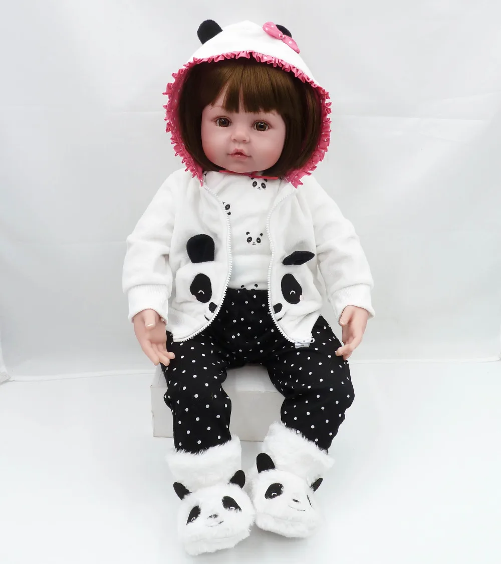 47cm Bebes Reborn Doll for Girls Soft Silicone Baby Girl Toy Reborn Boneca Children's Day Gift Bedtime Plamate
