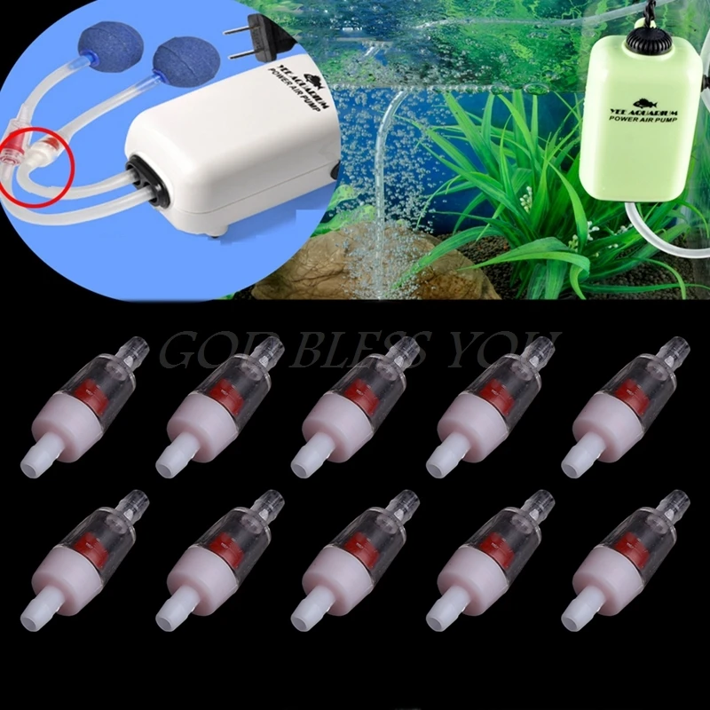 1/5/10pcs Aquarium Fish Tank One Way Check Valve Non-Return CO2 Water Air Line Pump Drop Shipping