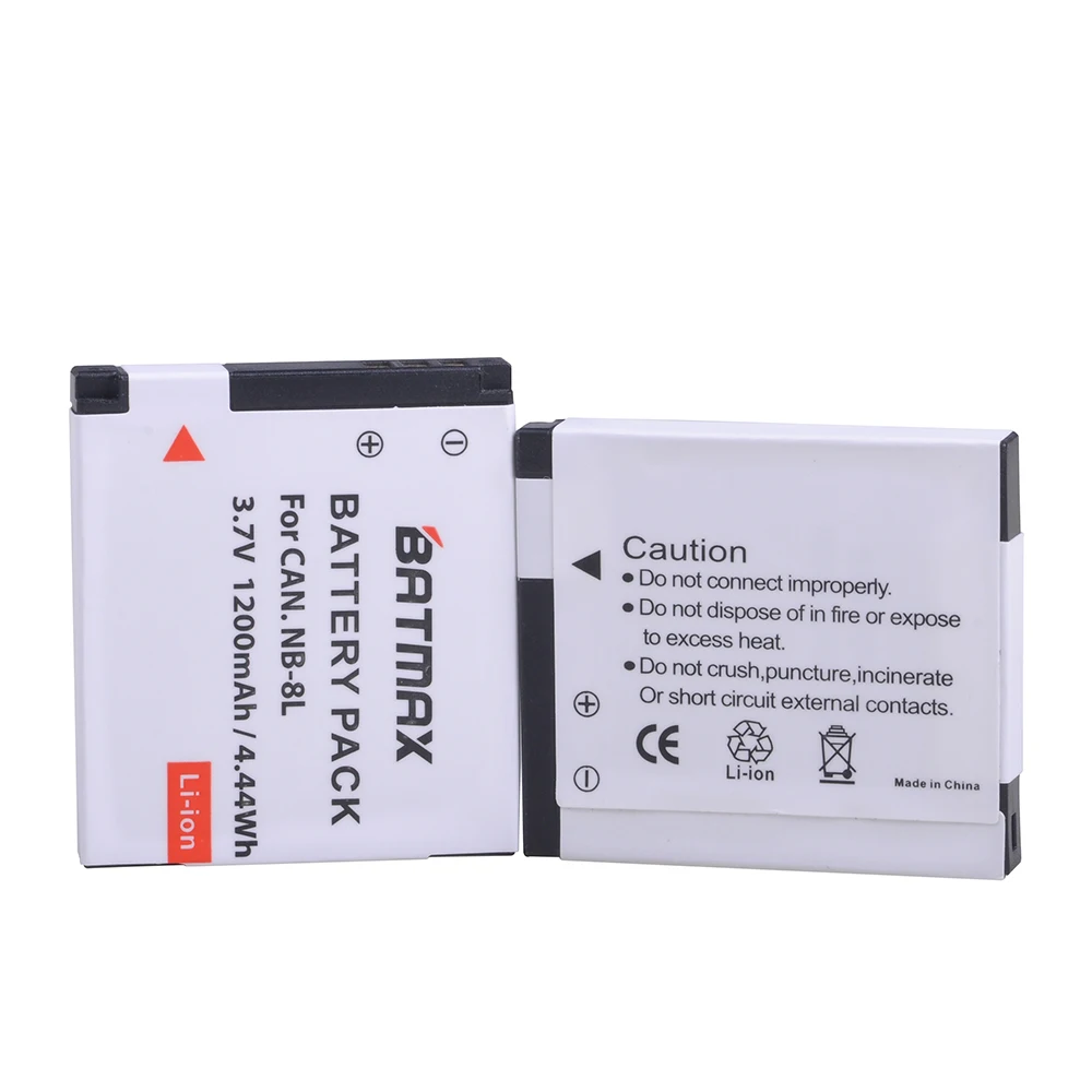 2Pcs 1200mAh NB-8L NB 8L NB8L  Camera Battery + LCD USB Charger for Canon Powershot A3100 A3200 A3300 IS A2200 IS A3000 IS A1200