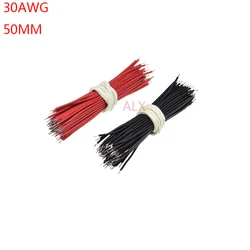 100PCS 30AWG 50MM LONG Tin-Plated Breadboard Jumper Cable Flexible Two Ends PVC Electronic conductor Wire FOR PCB