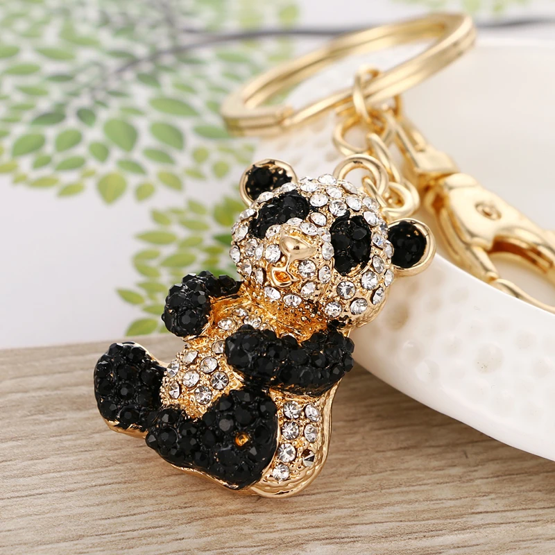 2017 NoEnName_Null ใหม่แฟชั่นน่ารักสมบัติแห่งชาติจีน panda key chain กระเป๋าสตางค์และกระเป๋าหัวเข็มขัดวันเกิดของขวัญ