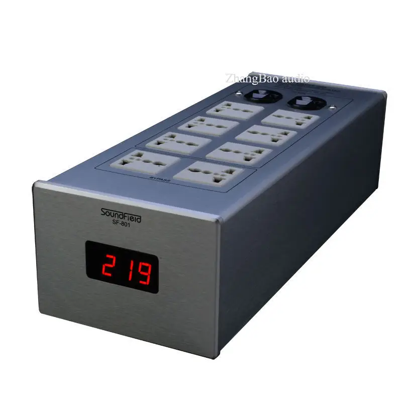 

High-grade Soundfield SF-801 power filter HIFI power outlet with Voltmeter show