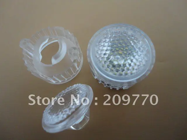 Wholesale- LED lens 20MM  Bead face optical lens Contain bracket 1W 3W Reflector Collimator