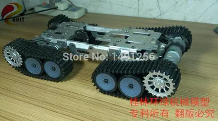 Big! 4 WD Obstacle Surmounting Tank Car Chassis/high Torque,Metal Structure,Big Load/smart Tank Car Chassis for DIY