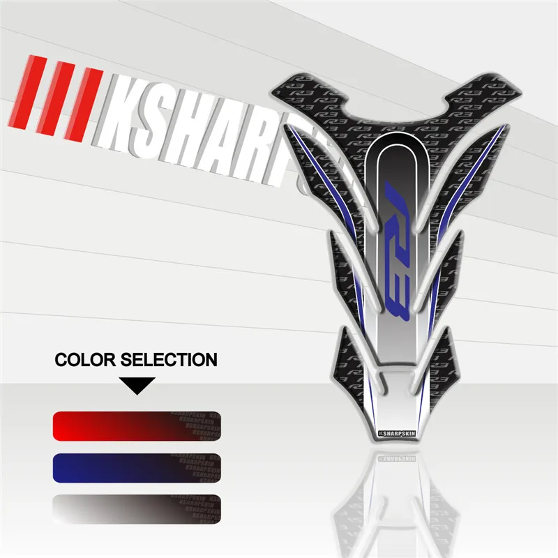 

3D Motorcycle Sticker Gas Fuel Oil Tank Pad Protector waterproof Decal For YAMAHA R3 Fishbone Protective Decals