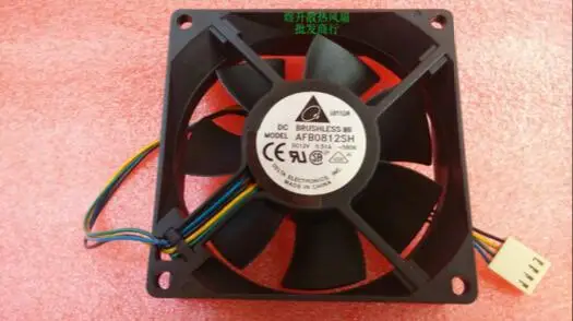 genuine Delta 8025 AFB0812SH DC12V 0.51A 8CM  80*80*25MM 4 line large volume Case Fan