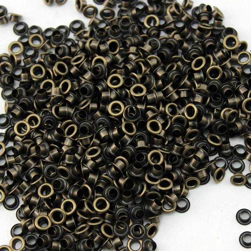 JYMISS-COPPER Electroplating Rose Gold Eyelets Buttons, Clothes Accessory, Handbag Findings, 300PCs, 5mm * 9mm * 4mm