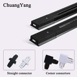 2 Pezzi/lottp 0.5M Binario per La Luce Della Pista Del Led di Illuminazione Lampade Universale in Alluminio 2-Filo Guida per I Vestiti negozio Ferroviario Connettore