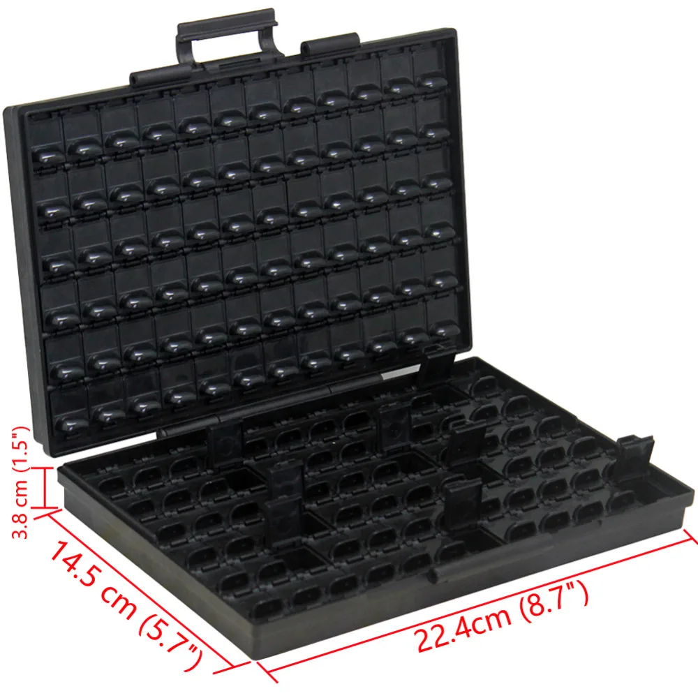 AideTek ESD Safe SMD storage IC Box Organizer W/144 Bins Anti-statics SMD SMT Organizer Transistor plastic toolbox mini6BOXALLAS