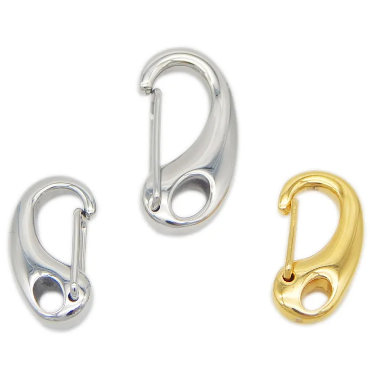 7 Sizes 16mm-50mm Stainless Steel Lobster Clasps For Leather Cord Bracelet Jewelry Making 20pcs/lot BXGC-028