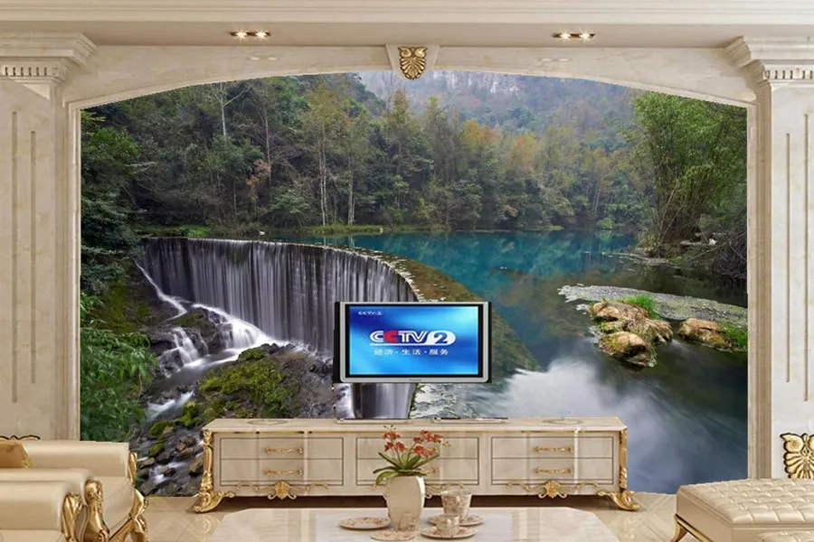 Croatia Parks Waterfalls Lake Forests Nature wallpapers papel de parede,living room TV sofa wall bedroom wallpaper murals 3d