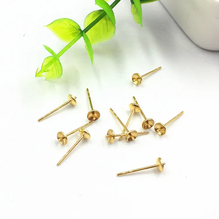 

3-10mm 100pcs 316L Stainless Steel Jewelry Making DIY Findings Earstuds Stud Earrings Component