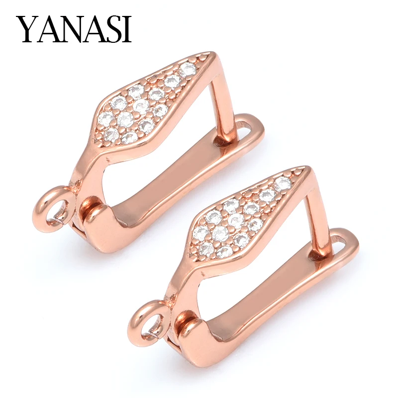 4 Colors   4 Colors Earrings Clasps Hooks Fittings Accessories for Jewelry Making Copper Zirconia Earwire DIY Jewelry