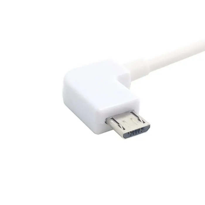 Left angled 90 degree Micro USB Male to USB Data Charge Cable 0.2m 1m 2m 3m 5m 1 2 3meters for Tablet 100cm White