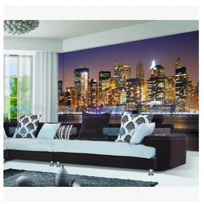 

beibehang Custom size wallpaper 3d stereoscopic Architecture Night murals TV backdrop living room wallpaper 3d papel de parede