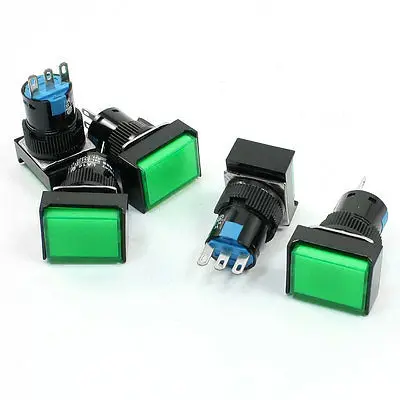 

Panel Mount Momentary SPDT Green Rectangle Head 3 Pin Push Button Switch