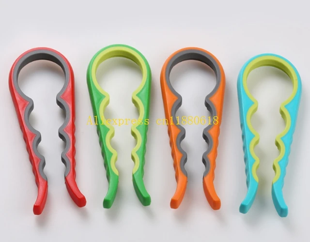 50pcs/lot Free Shipping Screw Cap Jar Bottle Wrench 4 in 1 Creative Multifunction Gourd-shaped Can Opener Kitchen Tool