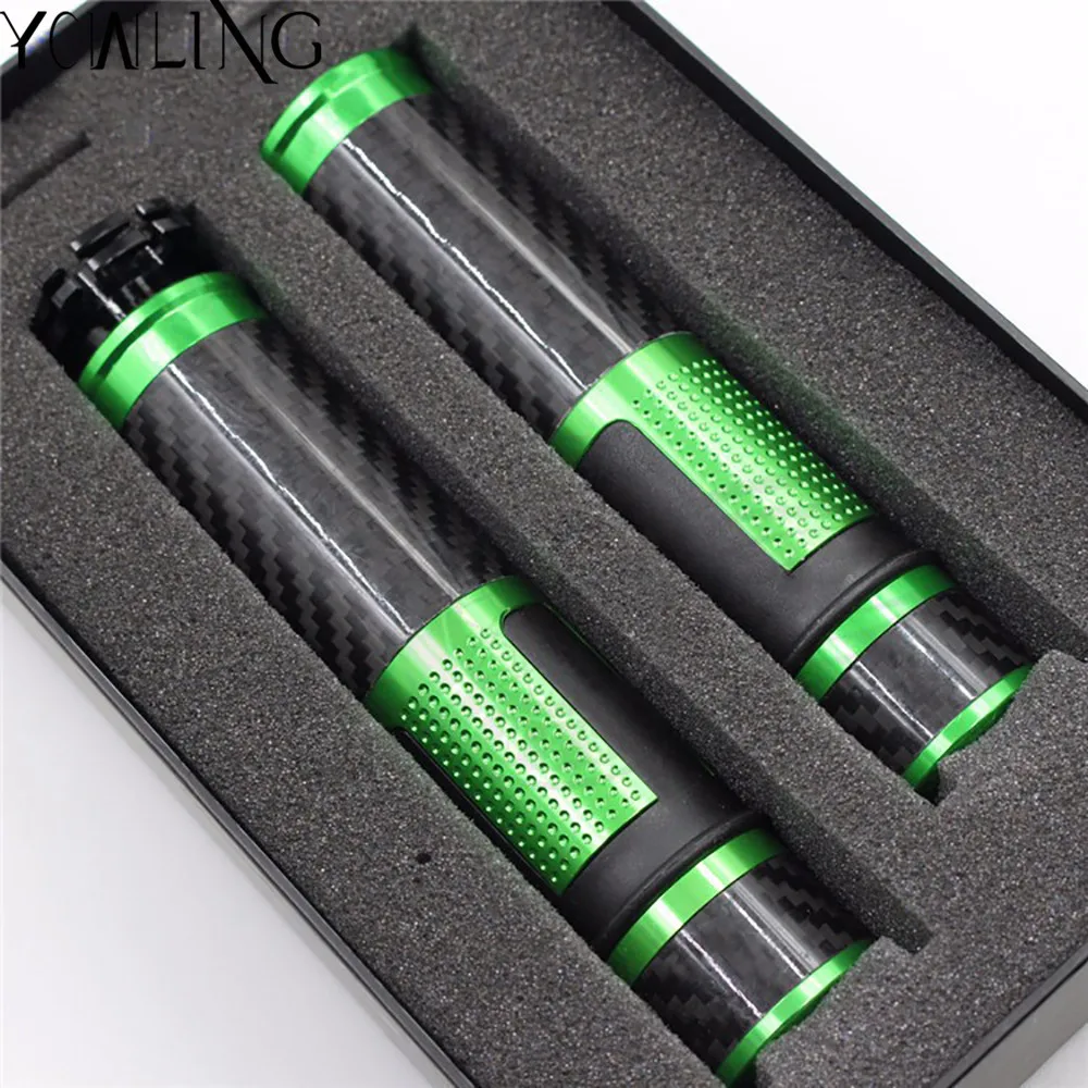 

Green 22 MM cnc Motorcycle Handle bar ends caps & Handlebar Grips hand grip For Kawasaki ER6F ER6N ER 6N 6F VERSYS 1000 ZZR600