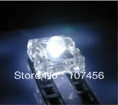 Wholesale Free Shipping (1000pcs) 3mm Piranha Super Flux White LED 3mm round 4pin led light lamp