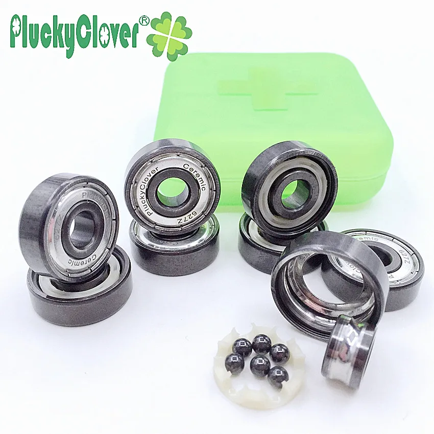 8pcs 627 Ceramic Ball Quad Skating bearing 7mm bore size Artistic Skates Derby roller quad Rollerski Double Roller Figure skates